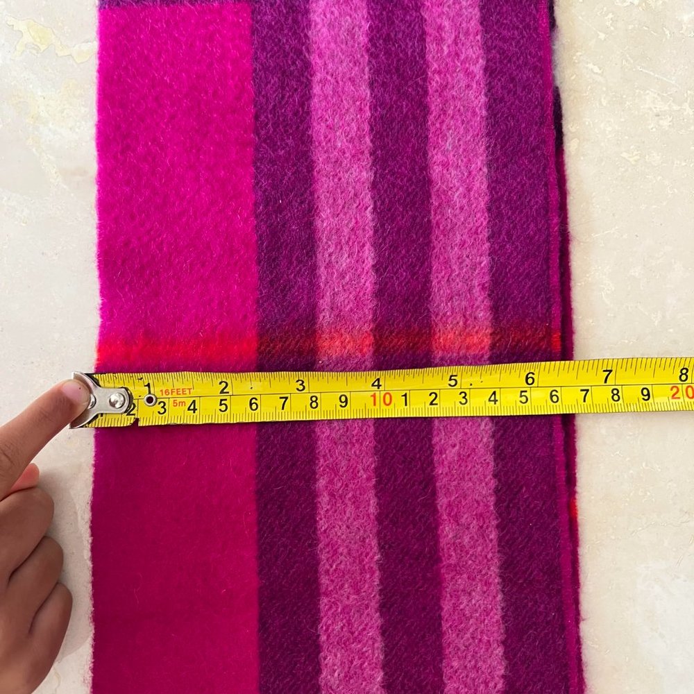 Burberry | Purple Pink White Cashmere Scarf - Picture 5 of 5